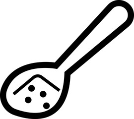 Gourmet Sea Salt icon, crystals of gourmet sea salt are meticulously arranged in an elegant, transparent inviting a sensory pristine purity and subtle allure. Cooking vector icons template design