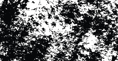 Dramatic black and white abstract background with splatter-like shapes and contrasting textures, creating a distressed pattern that evokes a sense of rawness and visual intensity.