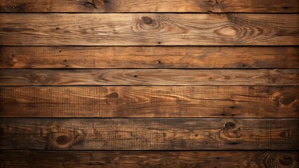 Naklejka premium Dark Brown Rustic Wooden Planks Background with Natural Grain Texture