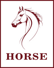 Elegant Horse Line Art Logo