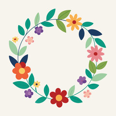 abstract floral frame