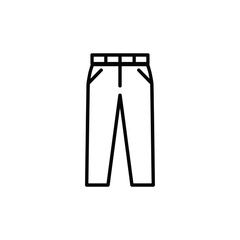 Simple Line Art Illustration of Pants or Trousers Icon