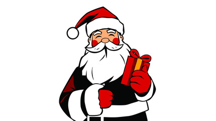 Cartoon Santa Claus Character Icon Collection – Christmas Vector