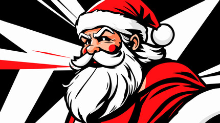 Cartoon Santa Claus Character Icon Collection – Christmas Vector