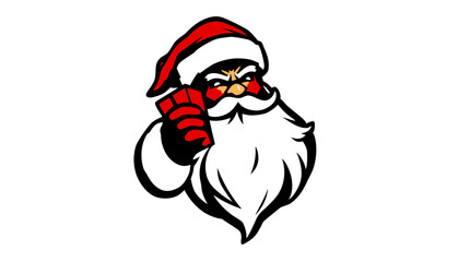 Cartoon Santa Claus Character Icon Collection – Christmas Vector
