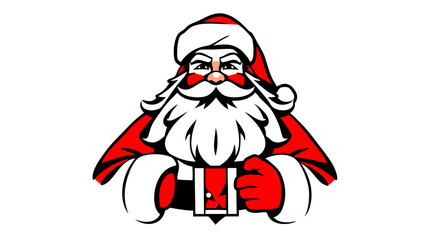 Cartoon Santa Claus Character Icon Collection – Christmas Vector