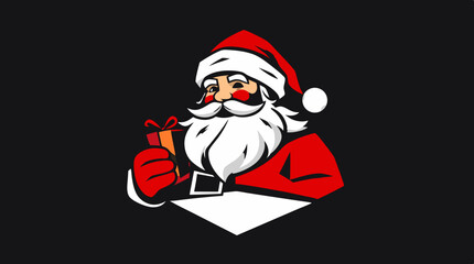Cartoon Santa Claus Character Icon Collection – Christmas Vector
