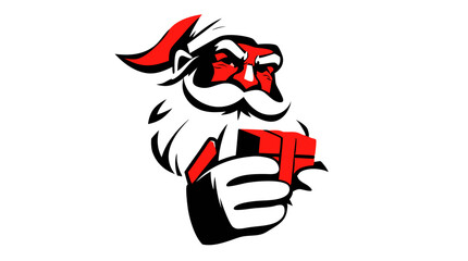 Cartoon Santa Claus Character Icon Collection – Christmas Vector