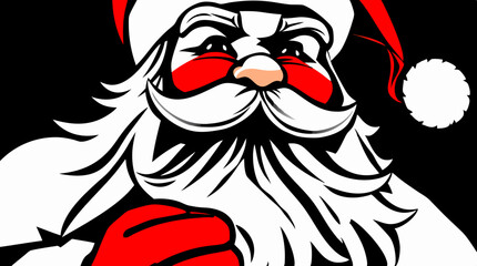 Cartoon Santa Claus Character Icon Collection – Christmas Vector