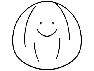 シンプルなココナッツのイラスト素材