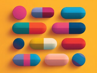 Flat Medicine Pills Geometric Pharmaceutical