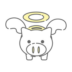 Flying piggy bank symbolizing lost savings