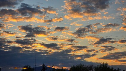 sunset over the city