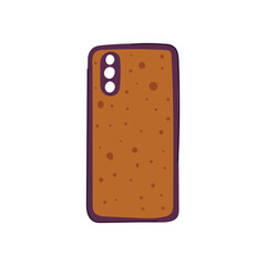 durable cork phone case cartoon vector illustration