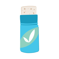 biodegradable deodorant eco friendly cartoon vector illustration