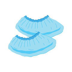protection disposable shoe covers cartoon vector illustration