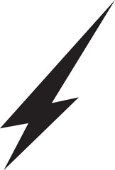 flash thunder power icon in flat. isolated on transparent background use Electric power symbol