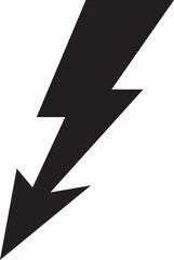 flash thunder power icon in flat. isolated on transparent background use Electric power symbol
