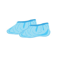 reusable disposable shoe covers cartoon vector illustration