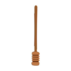 beekeeping honey dipper stick cartoon vector illustration