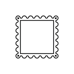 Elegant Scalloped Square Frame Border Design