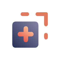 Fototapeta premium Add Plus Icon