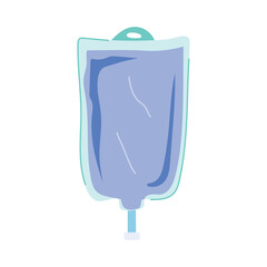therapy iv fluid bag cartoon vector illustration