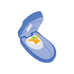 safety pill cutter cartoon vector illustration