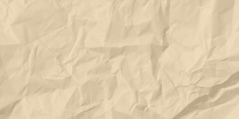 Closeup of brown crumpled paper for texture background. 