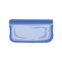 ecofriendly silicone snack bag cartoon vector illustration