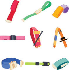 tourniquet emergency care set cartoon vector illustration