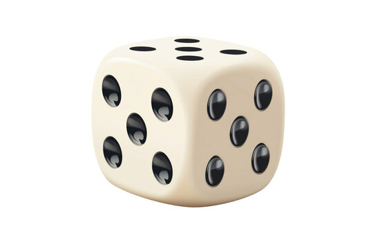 Classic six-sided dice with black dots on a white background, perfect for game night and entertainment.