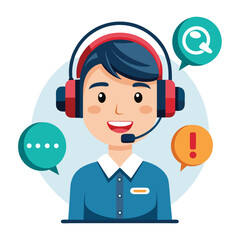 Business assistant offering help