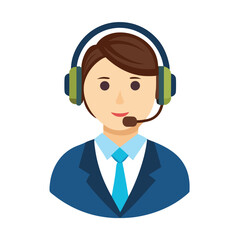 Call center support person portrait