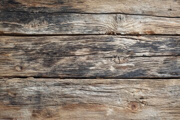Rustic wood planks weathered and aged horizontally aligned displaying detailed grain patterns and dark discolorations