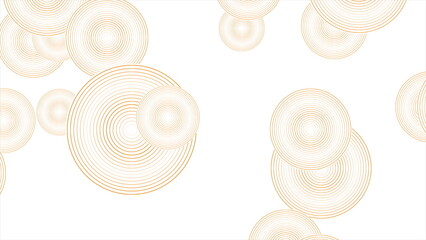 Orange white linear circles geometric abstract tech background
