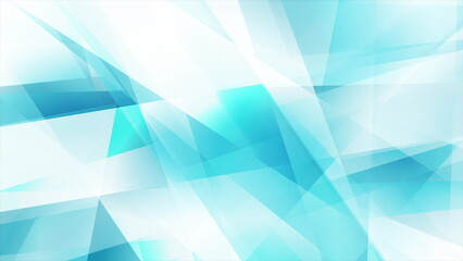 Blue white glossy low poly shapes abstract tech background