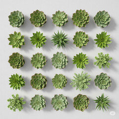 Obraz premium set of green leaves