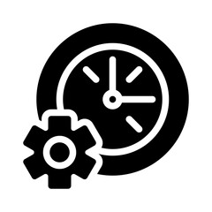 Obraz premium time management glyph icon