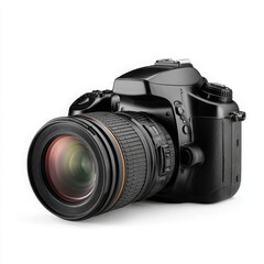 Fototapeta premium Camera and lens present professional, powerful impression
