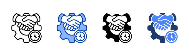 Part Time Job icon sheet multiple style collection