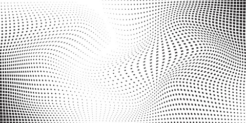 Modern dot grunge halftone gradient background. Faded grit noise texture. White and black sand wallpaper art