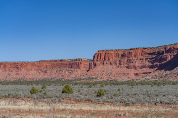 The Vermilion Cliffs are the second "step" up in the five-step Grand Staircase of the Colorado Plateau. Flag Point, Kanab, Utah. U.S. Route 89 (US 89). Sedimentary rocks
