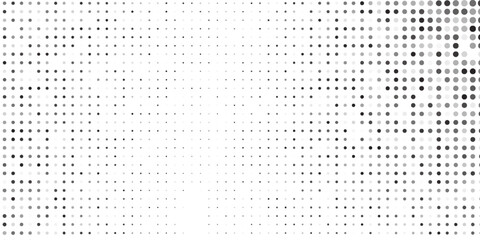 Modern grunge halftone gradient background. Faded grit noise texture. White and black sand wallpaper illustration
