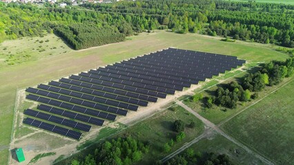 Real estate aerial of green residential suburb