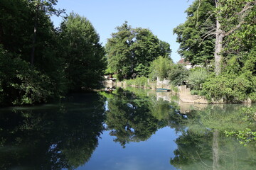 La rivière le Grand Morin, ville de Crécy la Chapelle, département de la Seine et Marne, France