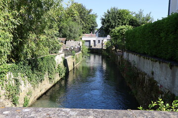 La rivière le Grand Morin, ville de Crécy la Chapelle, département de la Seine et Marne, France