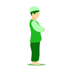 Muslim Prayer Illustration 