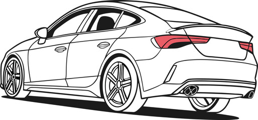 Modern Car Design Set Featuring Sleek Sports Cars and Urban Vehicles in Clean Style. High Quality Modern Car Illustrations Including Sedans SUVs and Futuristic Models. Stylish and Realistic Modern Car