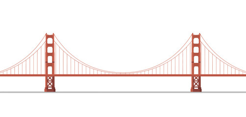 Iconic Golden Gate Bridge Illustration